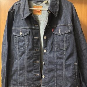 Levi's plus size women's Dark Blue Denim Trucker Jacket